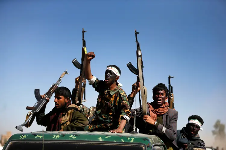 Rebeldes no Iêmen: os rebeldes houthis anunciaram o lançamento do míssil em comunicado divulgado pela agência "Saba" (Khaled Abdullah/Reuters)