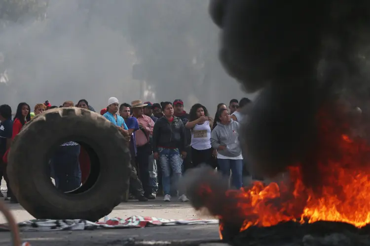 Protestos: os aumentos entraram em vigor durante o fim de semana (Edgard Garrido/Reuters)