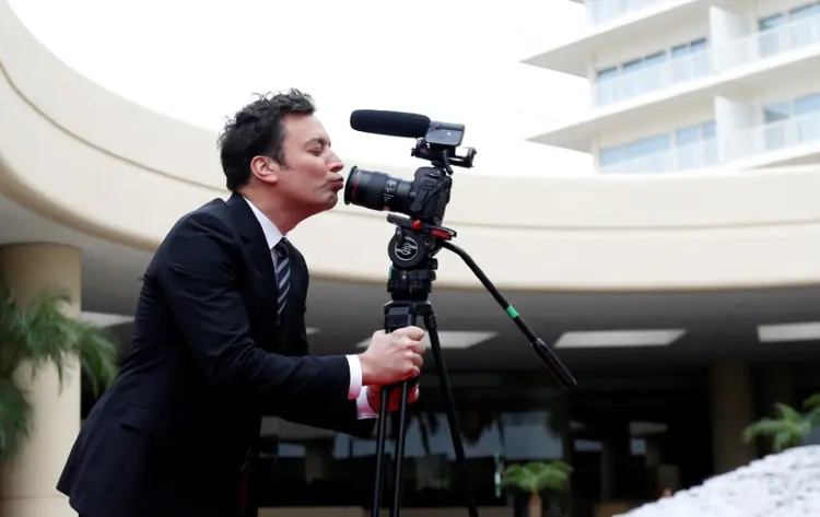 Jimmy Fallon na preparação para o Globo de Ouro: comediante vai apresentar o prêmio (Mario Anzuoni/Reuters)