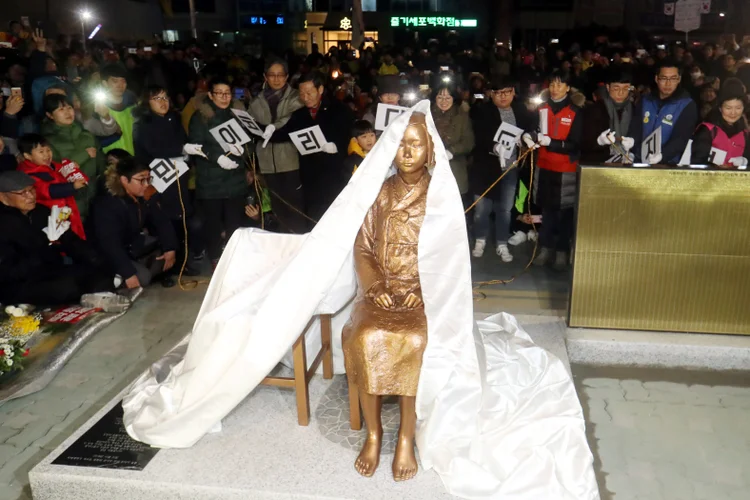 Estátua: caso marca forte desencontro diplomático entre os dois países vizinhos (Kim Sun-ho/Yonhap/Reuters)