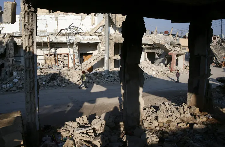 Damasco: a capital é, eventualmente, alvo de disparos de obuses lançados pelos insurgentes instalados nos arredores (Bassam Khabieh/Reuters)