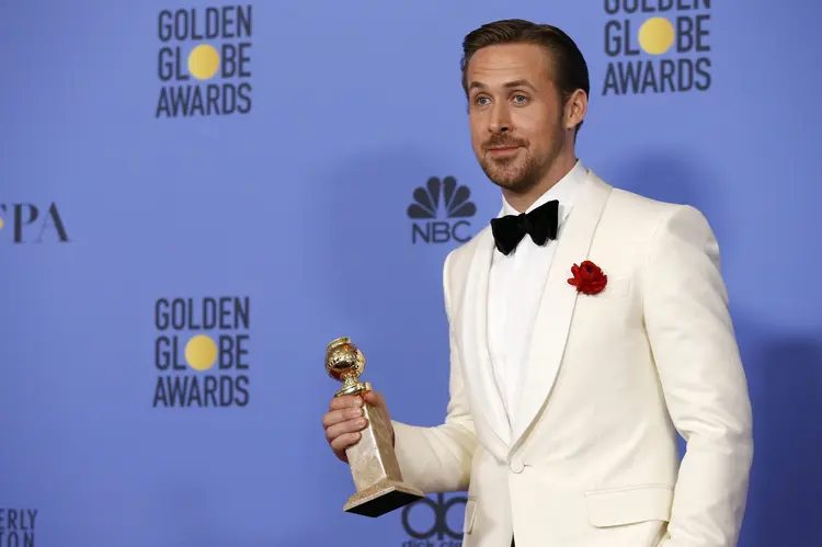 Ryan Gosling: "enquanto eu estava cantando, dançando, tocando piano e vivendo uma das melhores experiências que eu já tive em um filme, minha esposa estava criando nossa filha, grávida da nossa segunda e tentando ajudar o irmão dela a lutar contra o câncer" (Mario Anzuoni/Reuters)