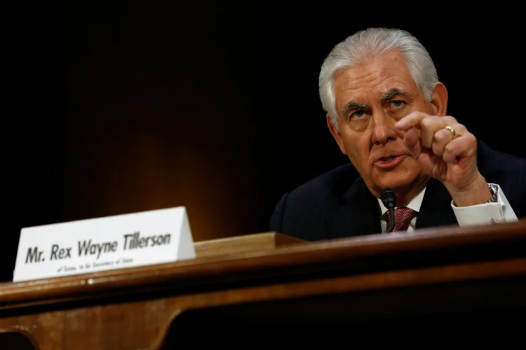 Tillerson: "Eu deixaria as coisas no status quo para que nós possamos comunicar que isso pode ir por um ou por outro caminho" (Jonathan Ernst/Reuters)