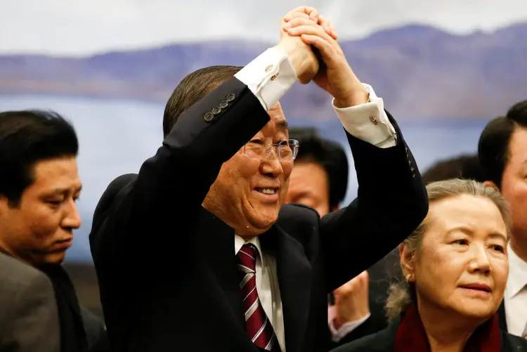 Ban ki-moon: a entidade também o qualificou como um "forte defensor do papel do esporte para enfrentar os desafios globais" (Kim Hong-Ji/Reuters)