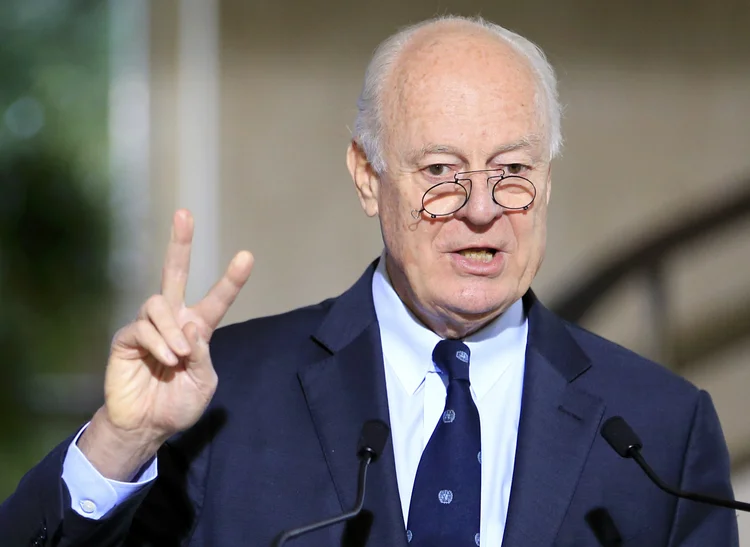 Enviado da ONU, Staffan de Mistura: antes do novo diálogo, será realizada nos próximos dias 15 e 16 de fevereiro em Astana uma 2ª rodada de negociações sobre o cessar-fogo (Pierre Albouy/Reuters)