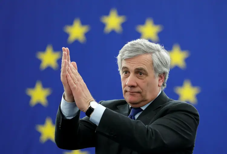 Tajani: a eleição para presidente da Eurocâmara que deu a vitória a Tajani é a primeira em mais de 30 anos que não estava decidida de antemão (Christian Hartmann/Reuters)