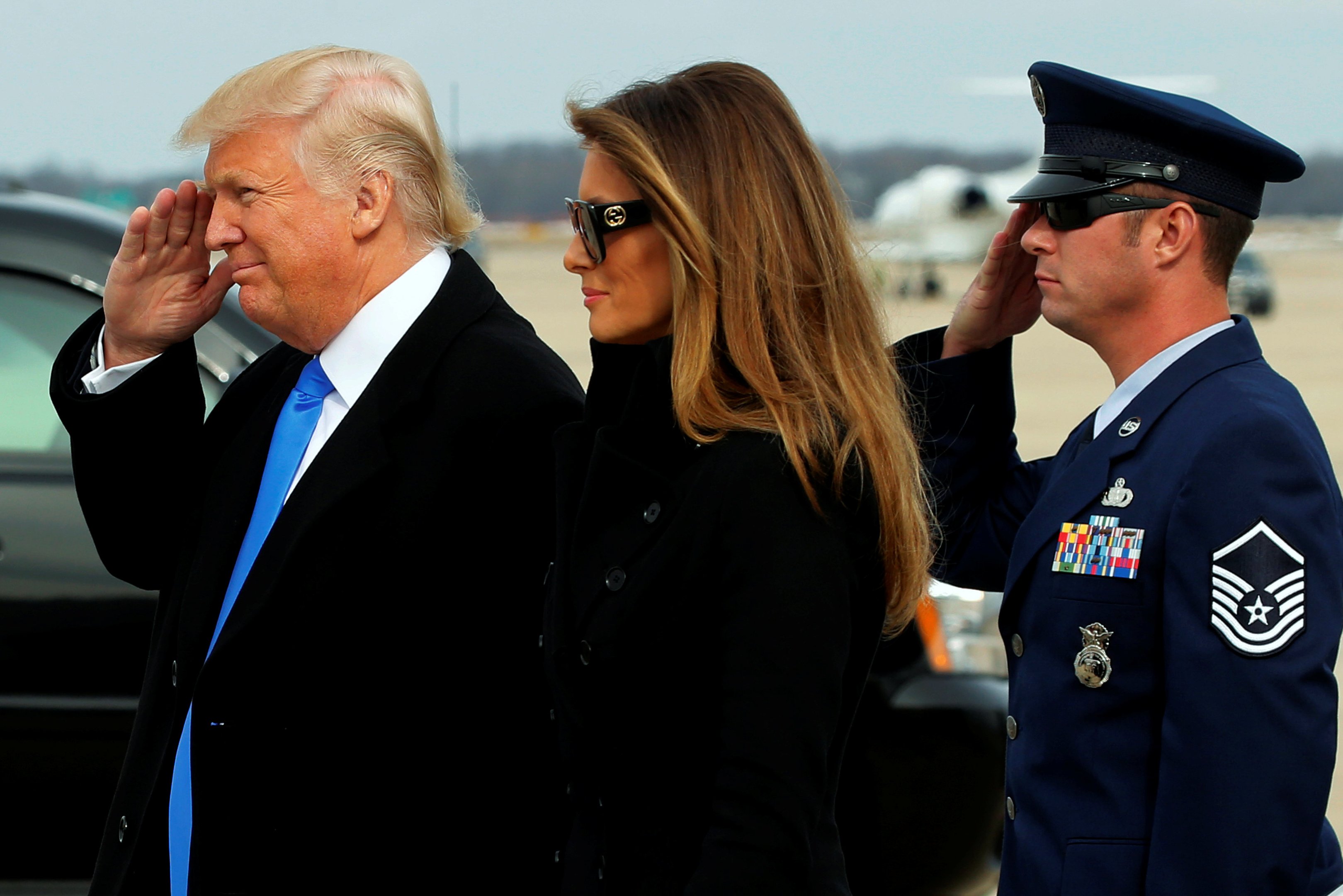 Trump chega a Washington para dar início aos atos de sua posse