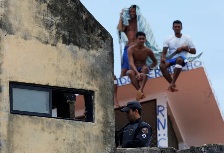Detentos no presídio de Alcaçuz (Reuters)