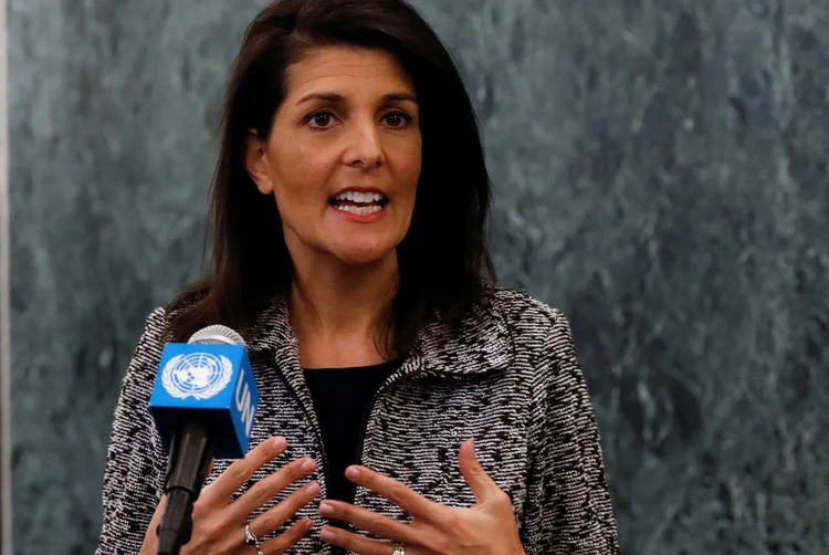 Nikki Haley: os Estados Unidos acreditam que é possível "ter um melhor relacionamento com a Rússia", disse (Mike Segar/Reuters)