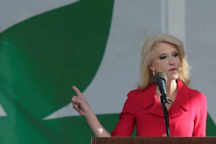 Kellyanne Conway: "Vão comprar as coisas de Ivanka. Eu mesma vou atrás de algumas hoje", disse a assessora (Yuri Gripas/Reuters)