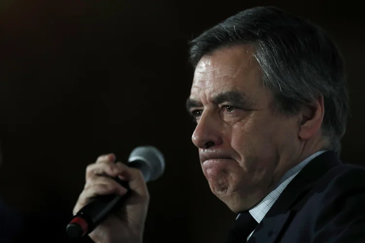 François Fillon: candidato conservador às eleições na França perdeu o favoritismo após um escândalo de corrupção (Christian Hartmann/Reuters)