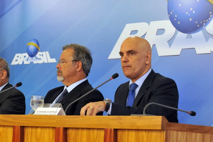 O ministro da Justiça e Cidadania, Alexandre de Moraes, apresenta  detalhes do Plano Nacional de Segurança (Ministério da Justiça e Cidadania/Flickr)