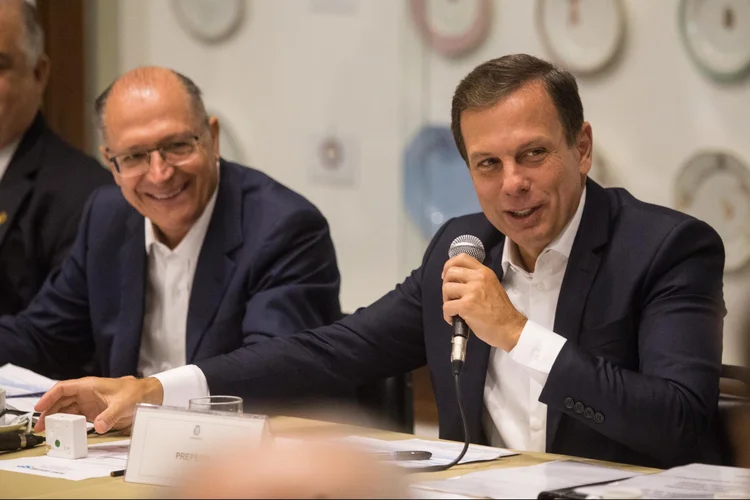 Alckmin e Doria: já foram 16 publicações, que, somadas, renderam 1,2 milhão de visualizações (A2img/Alexandre Carvalho/Divulgação)