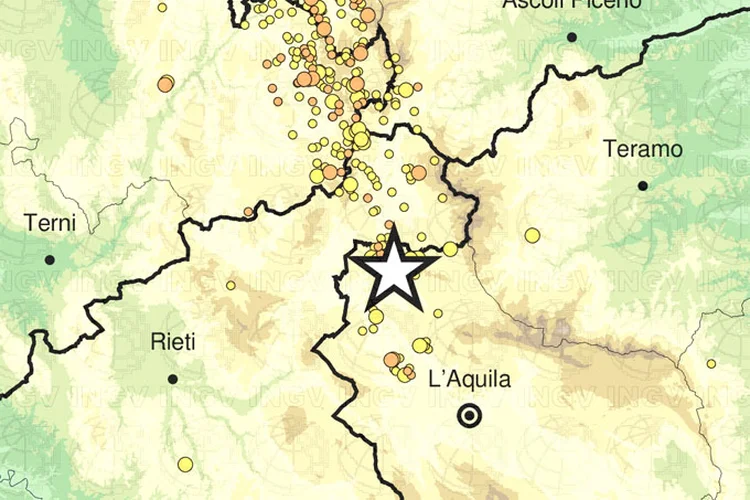 Terremoto: por enquanto, não há informações sobre danos pessoais (INGV/Reprodução)