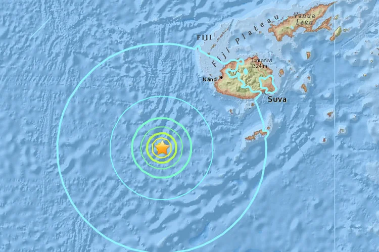 Fiji: ainda é desconhecido se o abalo sísmico deixou vítimas ou danos materiais graves (USGS/Reprodução)