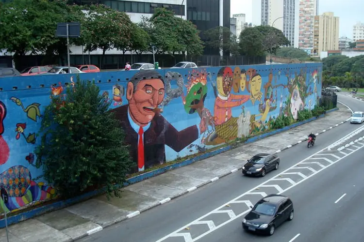 Grafites: não apenas a Avenida 23 de Maio receberá esse tipo de ação, mas outros pontos da cidade que forem adequados (Divulgação/Divulgação)