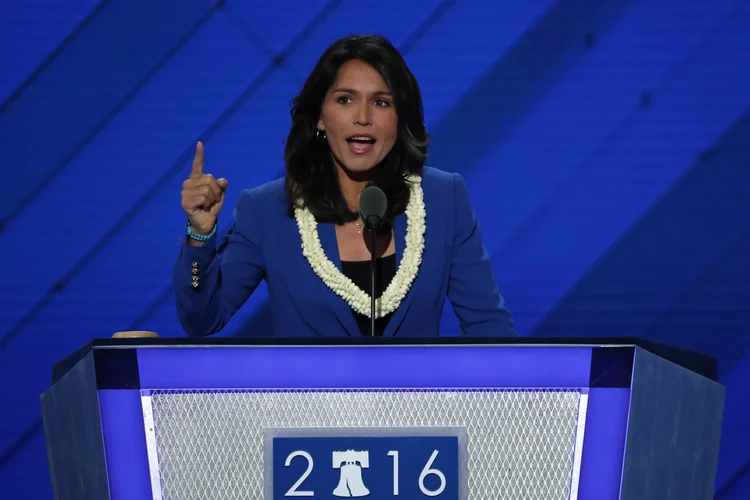 Tulsi Gabbard: segundo uma porta-voz de Gabbard, o objetivo da visita era se reunir com vários grupos da sociedade (Alex Wong/Reuters)