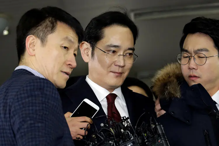 Lee Jae-yong: ele foi convocado a prestar depoimento a suspeita de que a Samsung pôde ter dado apoio financeiro a Choi Soon-il (Ahn Young-joon/Reuters)