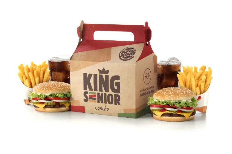 King Senior, lançamento do Burger King no Brasil: primeiro combo voltado para a terceira idade (Burger King/Divulgação)