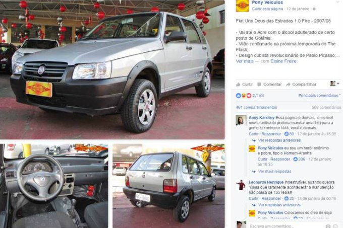 Conheça a Pony Veículos, a loja dos posts super sinceros