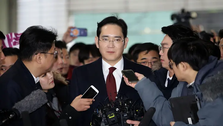 Lee Jae-Yong: o vice-presidente da da companhia foi interrogado em relação a um pressuposto delito de suborno (Getty Images)