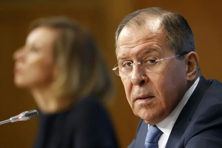 Sergei Lavrov, ministro russo das Relações Exteriores: ele disse esperar a resolução dos conflitos na Síria com negociações (Sergei Karpukhin/Reuters)