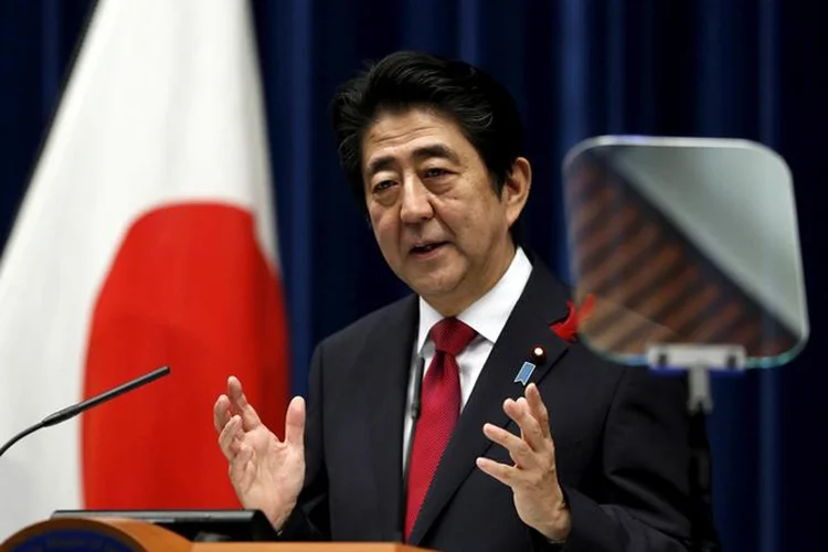 Shinzo Abe: "eu espero firmemente que 2020 seja o ano em que uma nova Constituição entre em vigor" (Yuya Shino/Reuters)