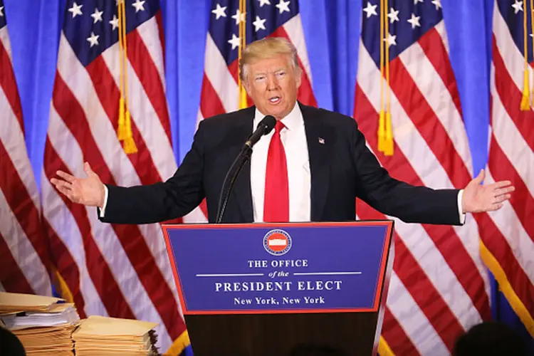 Trump: o empresário criticou o acordo nuclear durante a campanha presidencial (Spencer Platt/Getty Images)