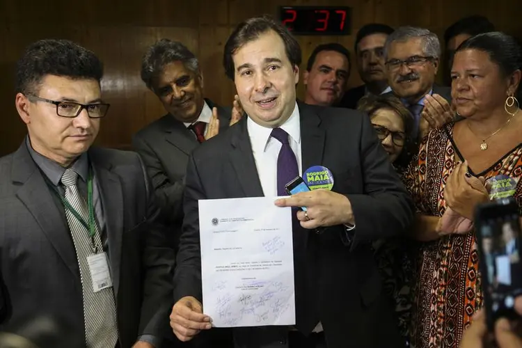 Maia: ele lamentou que o debate em torno da legalidade da sua candidatura tenha dominado a discussão sobre a sucessão na Câmara (Fabio Rodrigues Pozzebom/Agência Brasil)