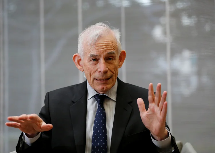 Christopher Sims, an economics professor at Princeton University and winner of the Nobel Prize in economics in 2011, speaks during an interview with Reuters in Tokyo, Japan, January 30, 2017.    REUTERS/Toru Hanai (Toru Hanai)
