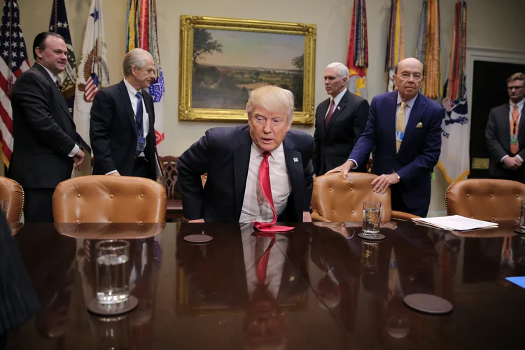Trump: "Esses tipos de sanções não acontecem rapidamente, mas acho que o timing delas foi claramente uma reação ao que vimos nos últimos dias" (Carlos Barria/Reuters)