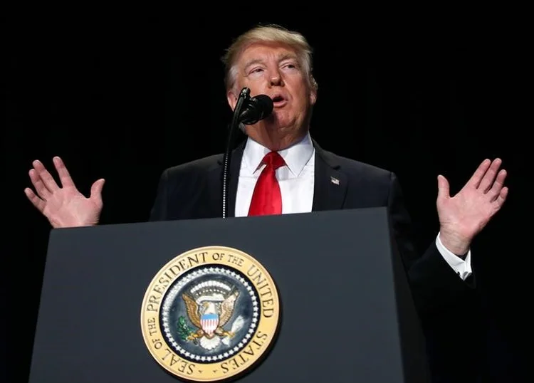 Trump: em discurso, ele alertou que a liberdade de religião é "um direito sagrado" que atualmente está "sob ameaça" (Carlos Barria/Reuters)