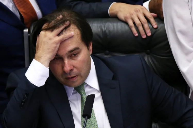 Rodrigo Maia: ao deixar a Câmara às pressas, Maia afirmou que não havia mais clima para trabalhar (Adriano Machado/Reuters)