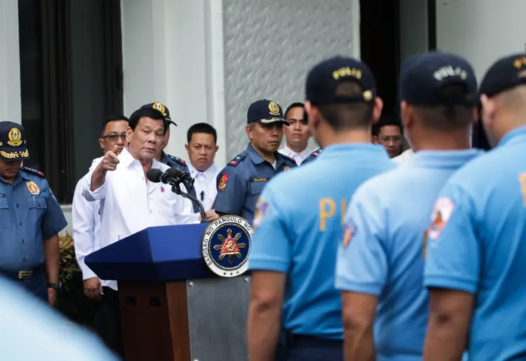 Rodrigo Duterte: o presidente filipino prometeu realizar uma "limpeza" na polícia (Malacanang Photo/Handout/Reuters)