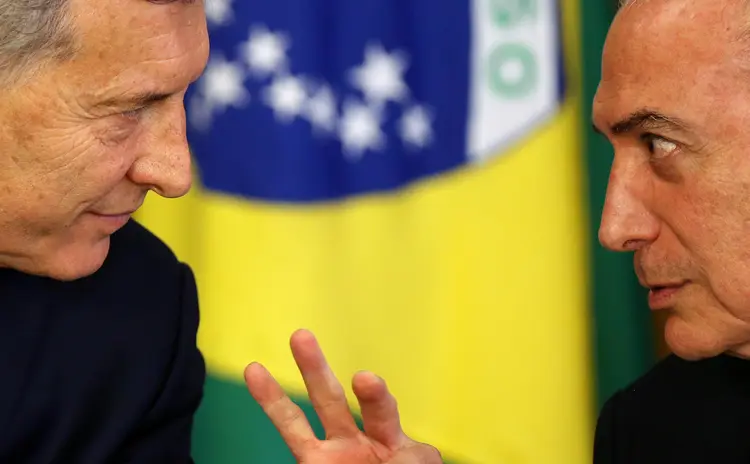 Macri e Temer: "A União Europeia mostra maior interesse em um acordo agora e temos de estar prontos para essa negociação", disse Macri (Adriano Machado/Reuters)