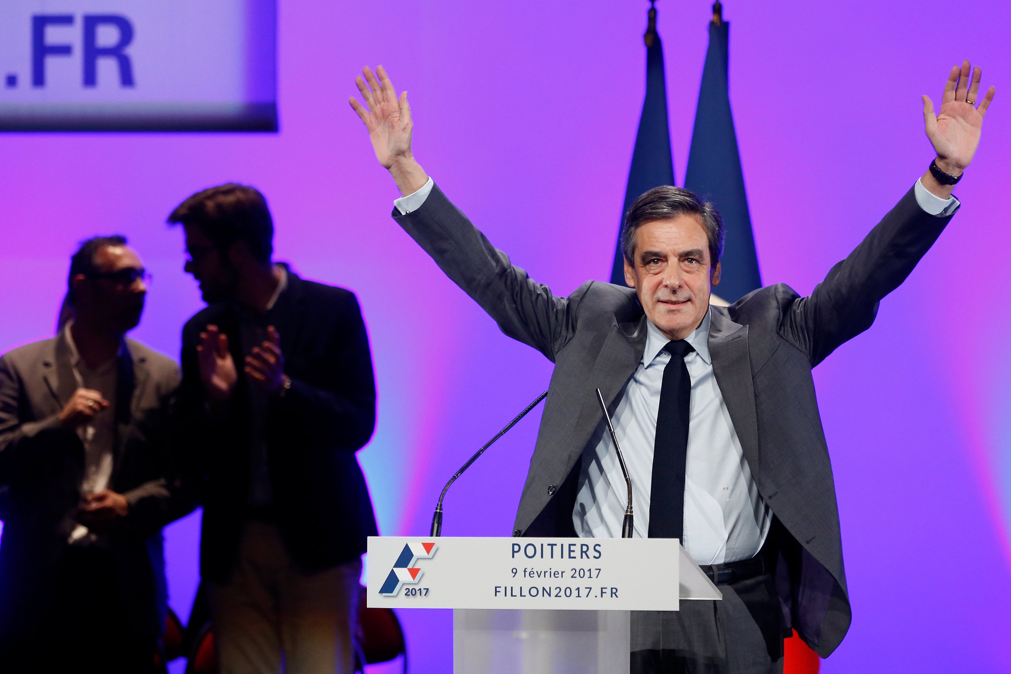 Fillon desafia Le Pen e Macron a mostrarem declarações de bens