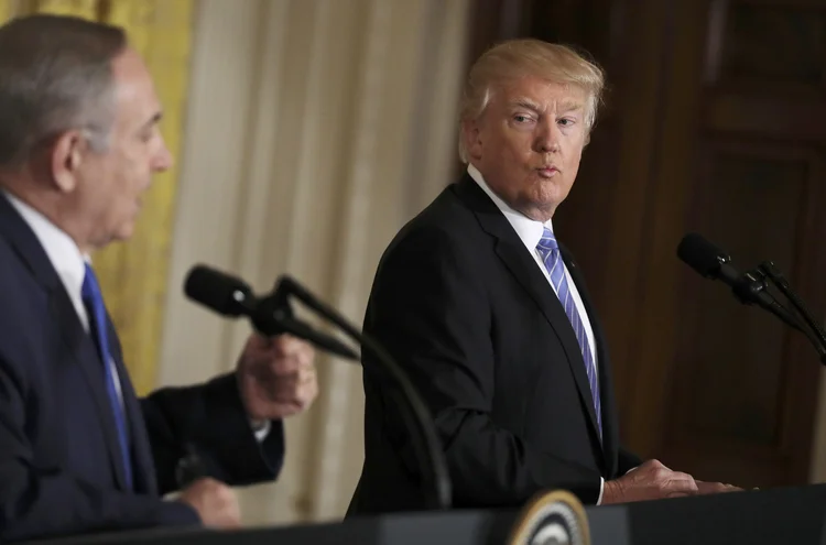 Trump: segundo sua opinião, os palestinos devem"desfazer-se do ódio" que aprendem "desde pequenos" (Carlos Barria/Reuters)