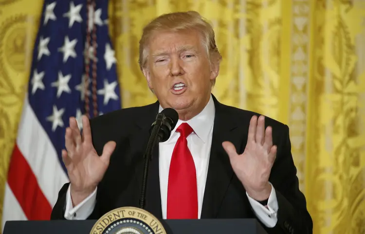Trump: o presidente dos EUA reclamou que a dívida nacional dobrou nos últimos oito anos (Kevin Lamarque/Reuters)