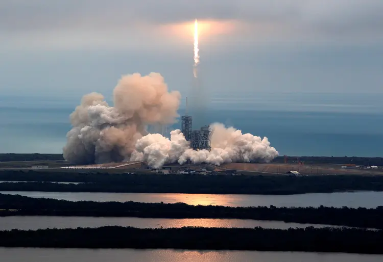 Viagem: foguete tem como destino a Estação Espacial Internacional (Joe Skipper/Reuters)