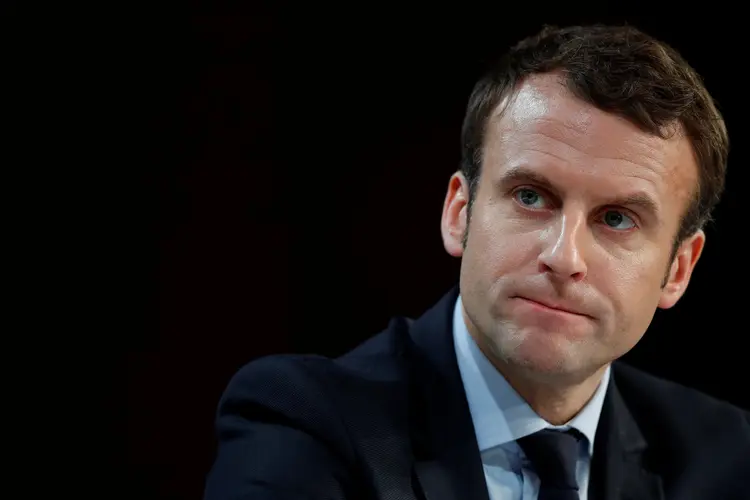 Emmanuel Macron: candidato de centro confirmou seu favoritismo para vencer as eleições na França (Christian Hartmann/Reuters)