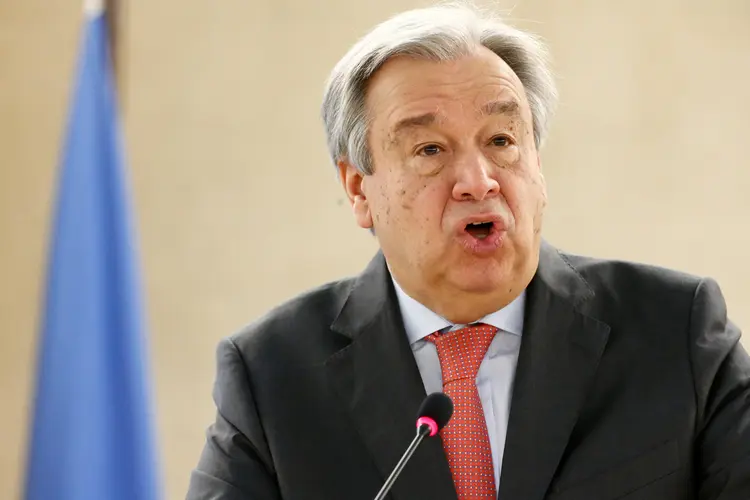 Antonio Guterres: "esta ação viola as resoluções do Conselho de Segurança e ameaça a paz e a segurança na região" (Denis Balibouse/Reuters)