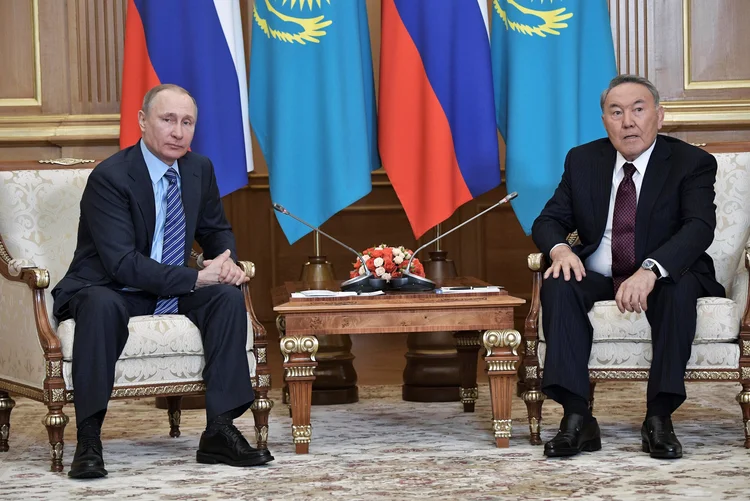 Encontro: Putin ressaltou que a Rússia espera o apoio do Cazaquistão como membro não permanente do Conselho de Segurança da ONU (Sputnik/Alexei Nikolsky/Kremlin/Reuters)