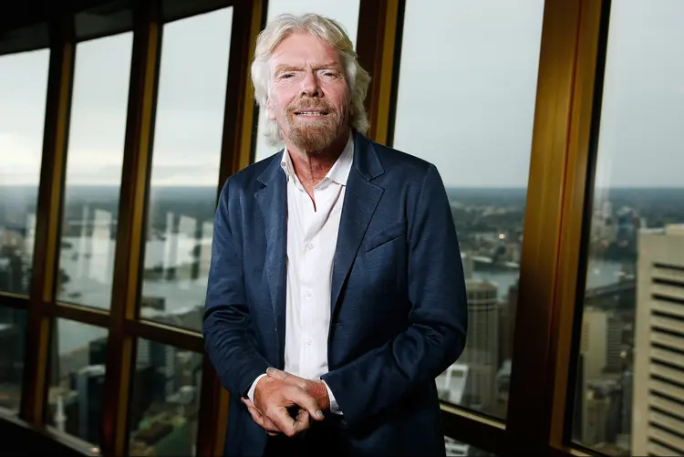 Branson: bem humorado e dono de um conglomerado que reúne diversas empresas (Brendon Thorne/Divulgação)