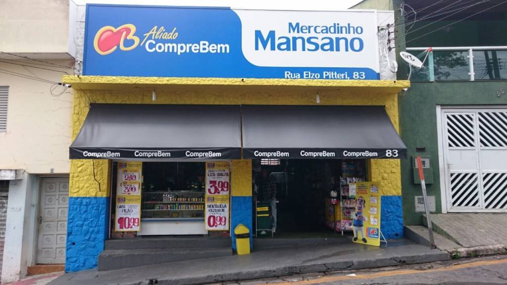Aliado CompreBem: O mercado de bairro ganha uma fachada com a marca CompreBem ao lado de seu nome original (Grupo Pão de Açúcar/Divulgação)