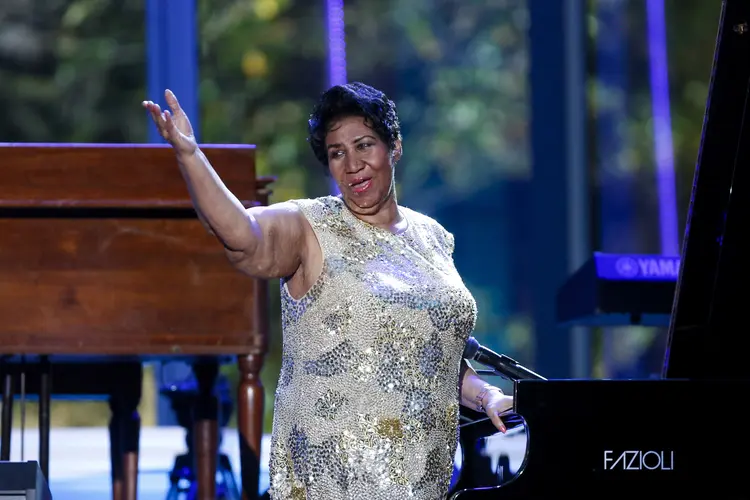 Aretha Franklin: "me sinto muito enriquecida e satisfeita por onde começou minha carreira e onde está agora" (Pool/Getty Images)