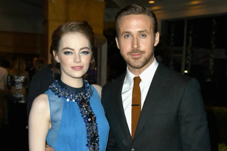 Emma Stone e Ryan Gosling: atores disputam estatuetas por suas atuações em "La La Land - Cantando as Estações", o queridinho do Oscar 2017 (Kevin Winter/Getty Images)