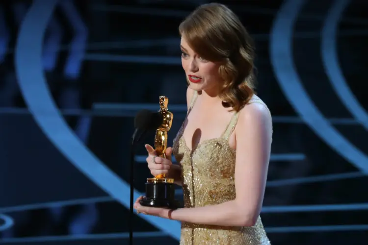 Emma Stone no Oscar 2017: ela levou estatueta de melhor atriz por sua atuação em "La La Land - Cantando Estações" (Lucy Nicholson/Reuters)