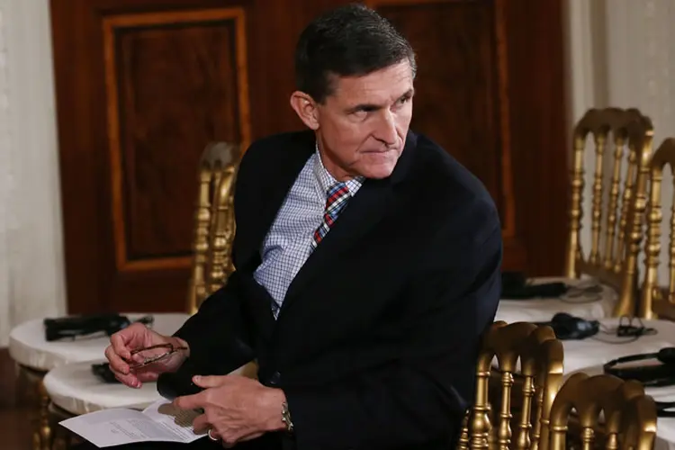Michael Flynn foi nomeado conselheiro de Segurança Nacional em novembro, mas teve que se demitir em 13 de fevereiro (Foto/Getty Images)