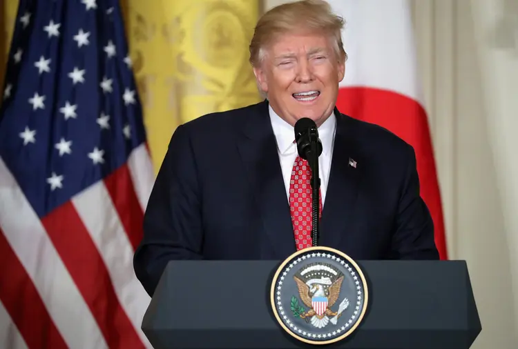 Trump: o presidente disse não ter conhecimento de comunicações entre sua equipe e a Rússia durante a campanha (Chip Somodevilla/Getty Images)