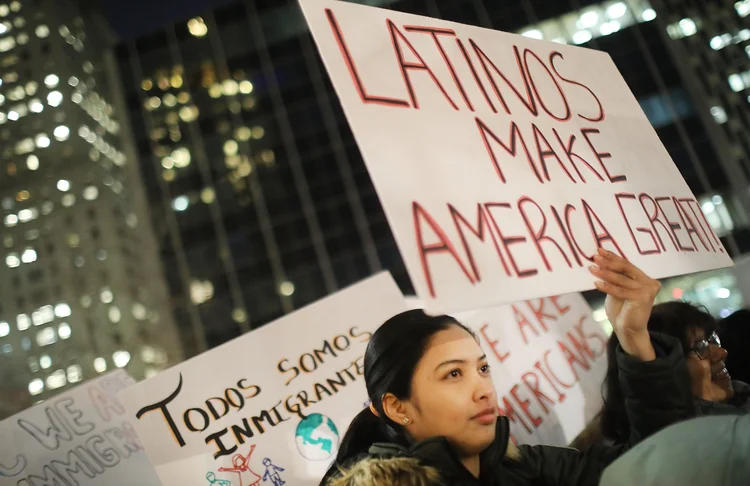 Protestos: iniciativa contou com a adesão de grandes restaurantes da capital americana (Spencer Platt/Getty Images)